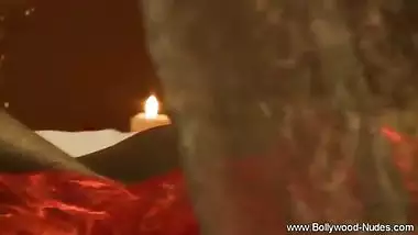 Lovely Brunette On The Indian Ritual