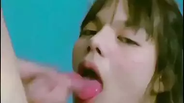 Girl fucks in doggy style and drinks cum in Nepali sex