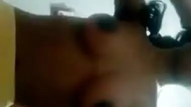 Slender village girl stripping and playing with her perky XXX tits