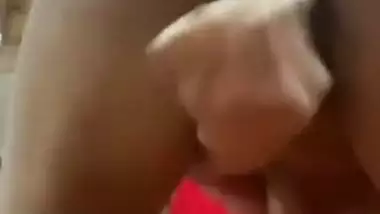 Ex-girlfriend dildo fucking horny pussy on video call