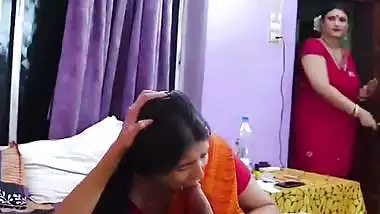 Indian porn of a mom getting horny watching her son fucking